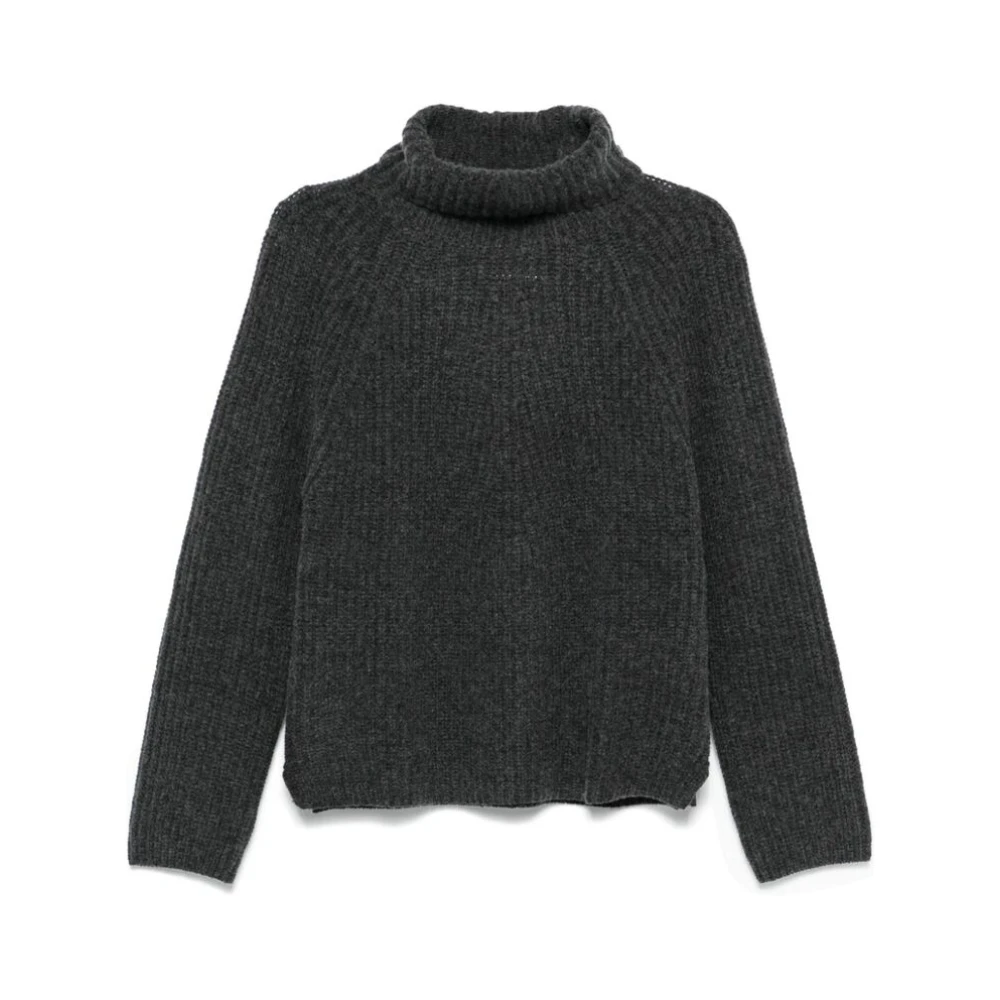Allude Gebreide Rolhals Sweater Gray Dames