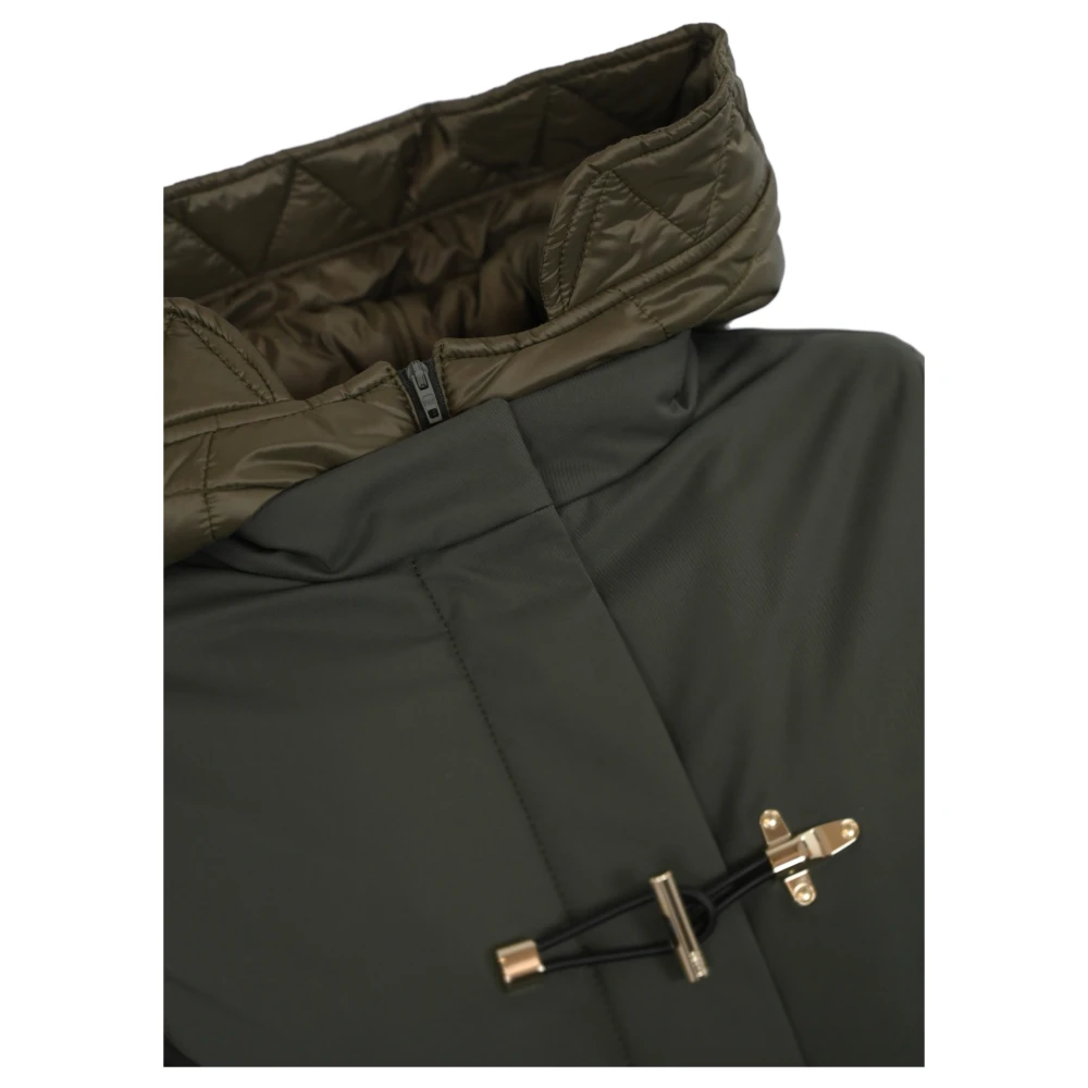 Fay Groene Hooded Parka Jas Green Dames
