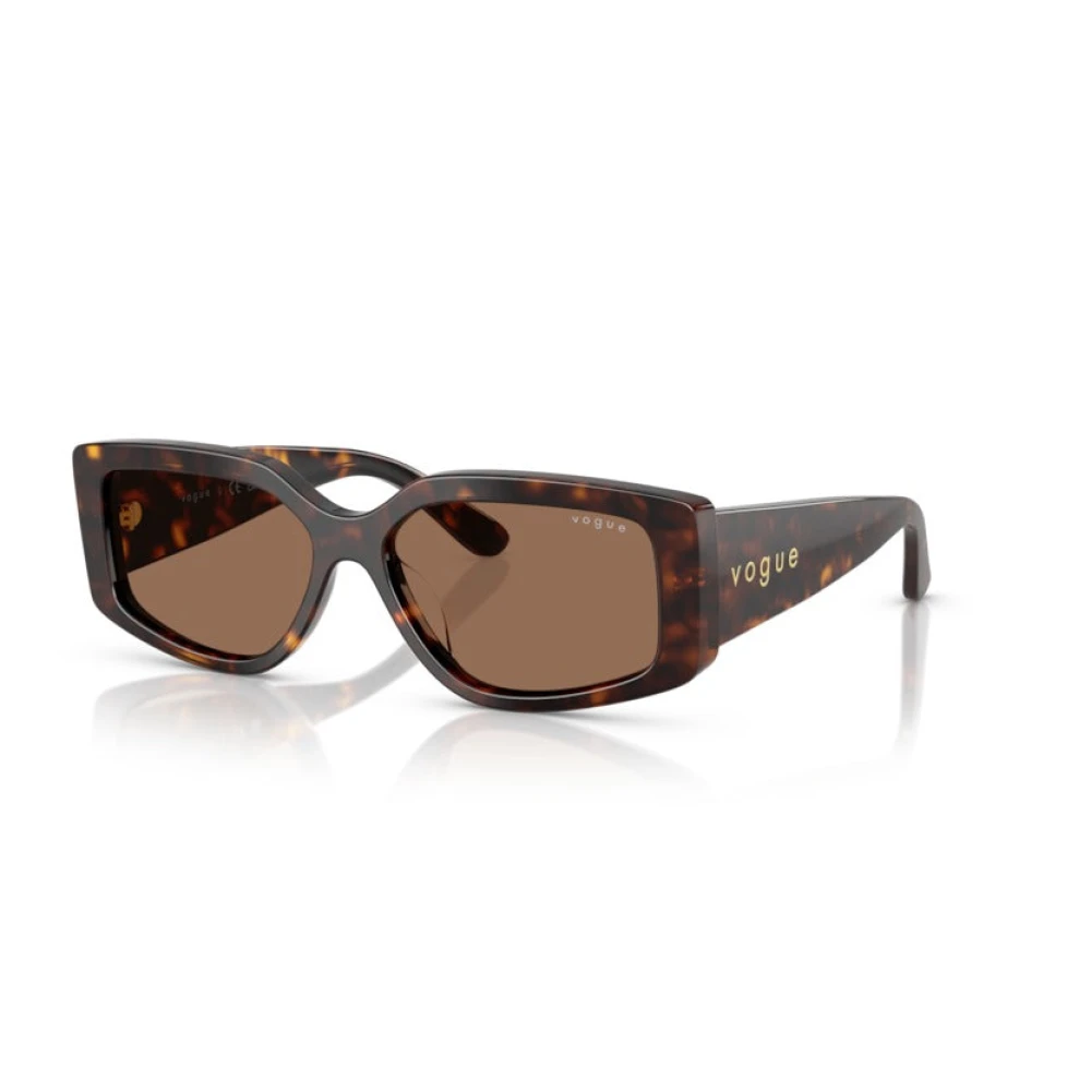 Vogue Women's Brown Sunglasses,, Square Havana Sunglasses Dark Medium