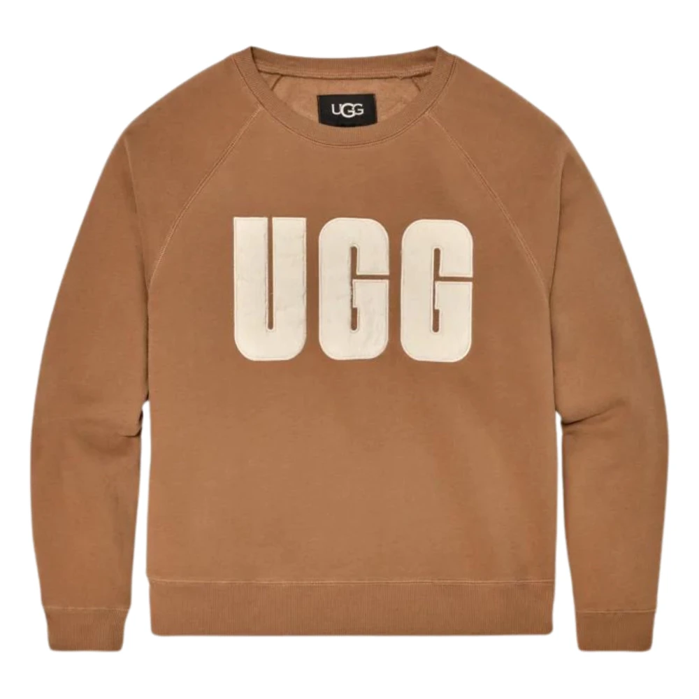 Ugg Bruine Sweater met Maxi Logo Brown Dames