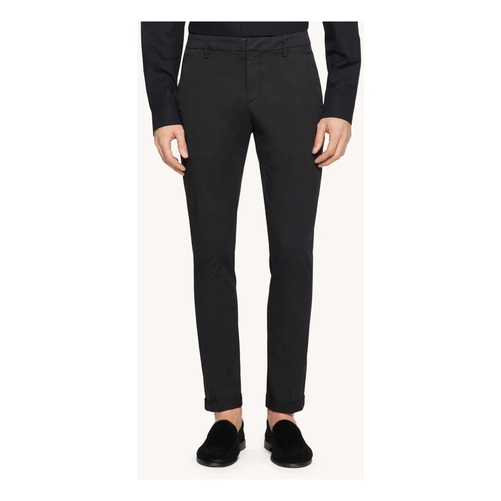 Dondup Slim Fit Broek Black Heren