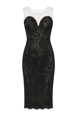 Sleeveless Lace Sheath Dress