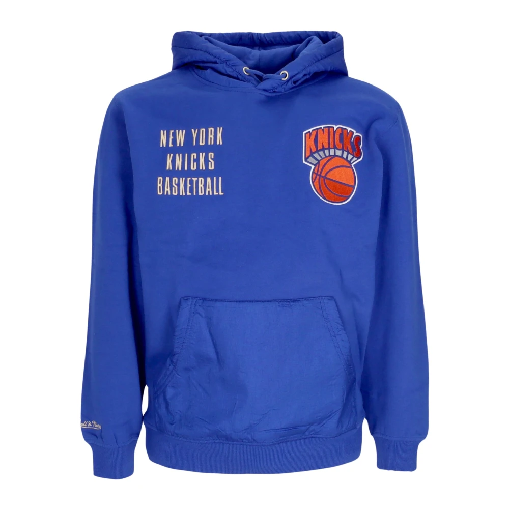 Mitchell & Ness NBA Team OG 2.0 Fleece Hoodie Vintage Logo Blue Heren