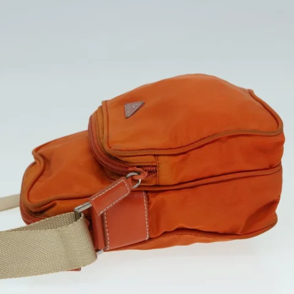 Prada Vintage Pre-owned Nylon prada-bags Orange Dames