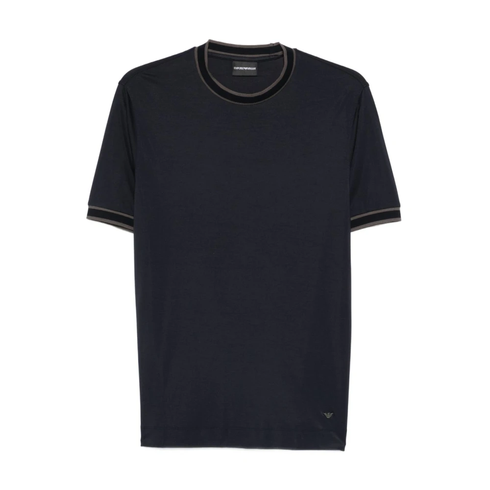 Emporio Armani Mannelijk Blauw Tops Heren, 2XL, T-Shirts En Polo's