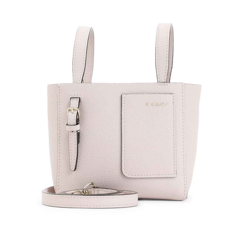 Valextra Women's Pink Bucket Mini Shoulder Bag