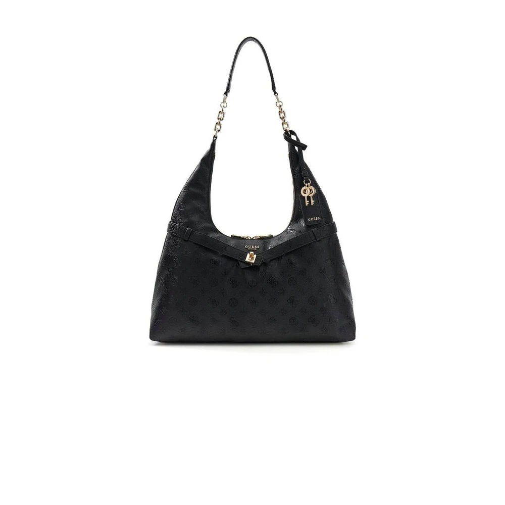 Guess Black Shoulder Bags, Female, One Size, Ella Logo Hobo
