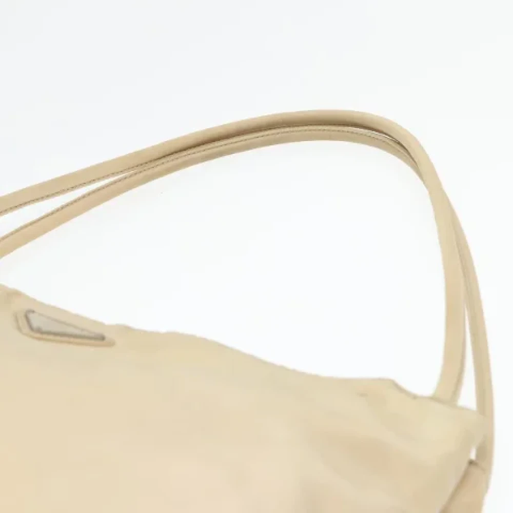 Prada Vintage Pre-owned Nylon prada-bags Beige Dames
