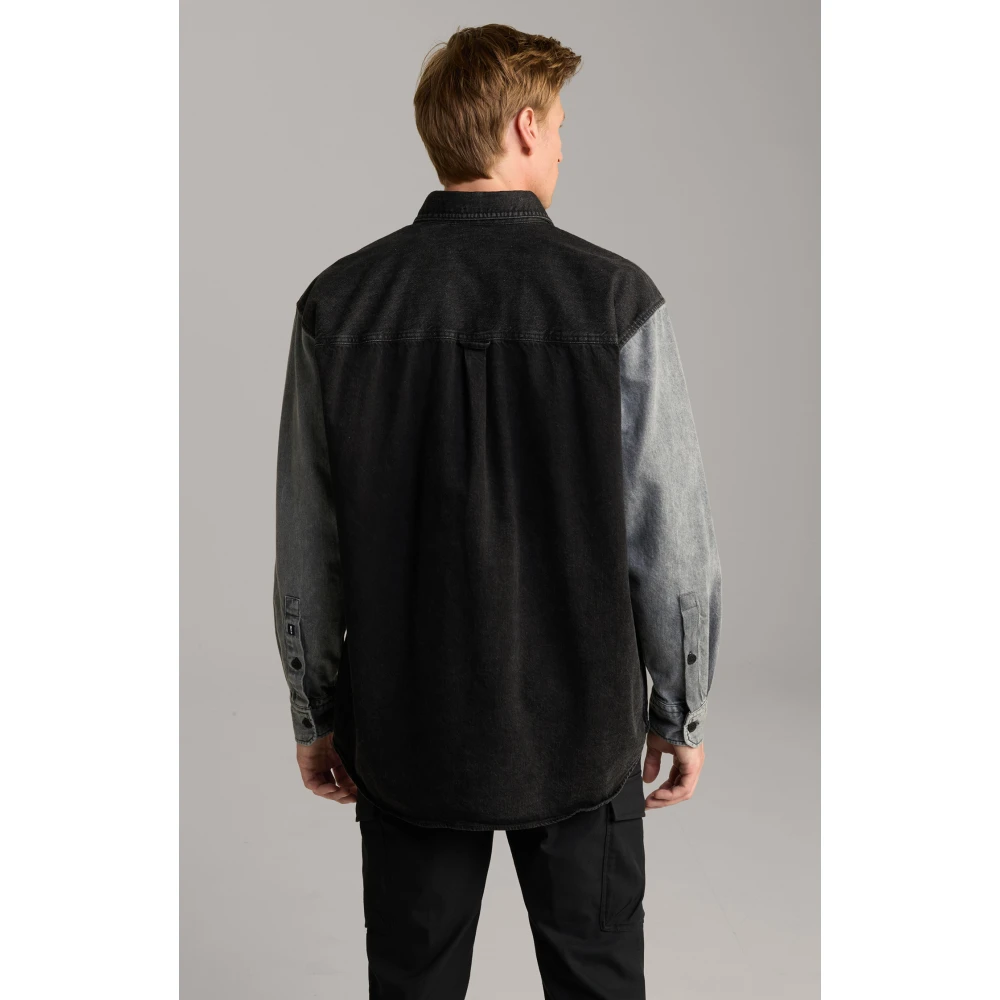 Joop! Stijlvolle denim shirt met twee tinten Black Heren