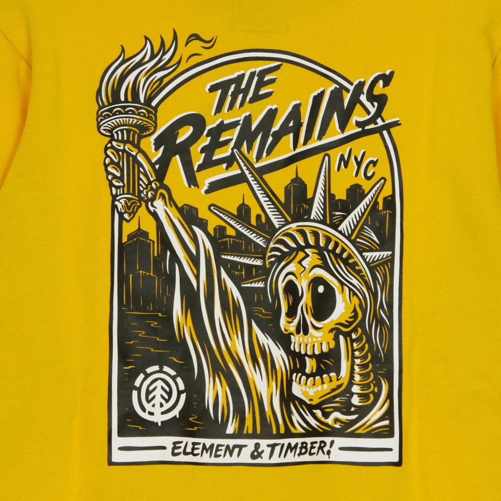 Element Liberty Hood Old Gold Mannen Hoodie Yellow Heren
