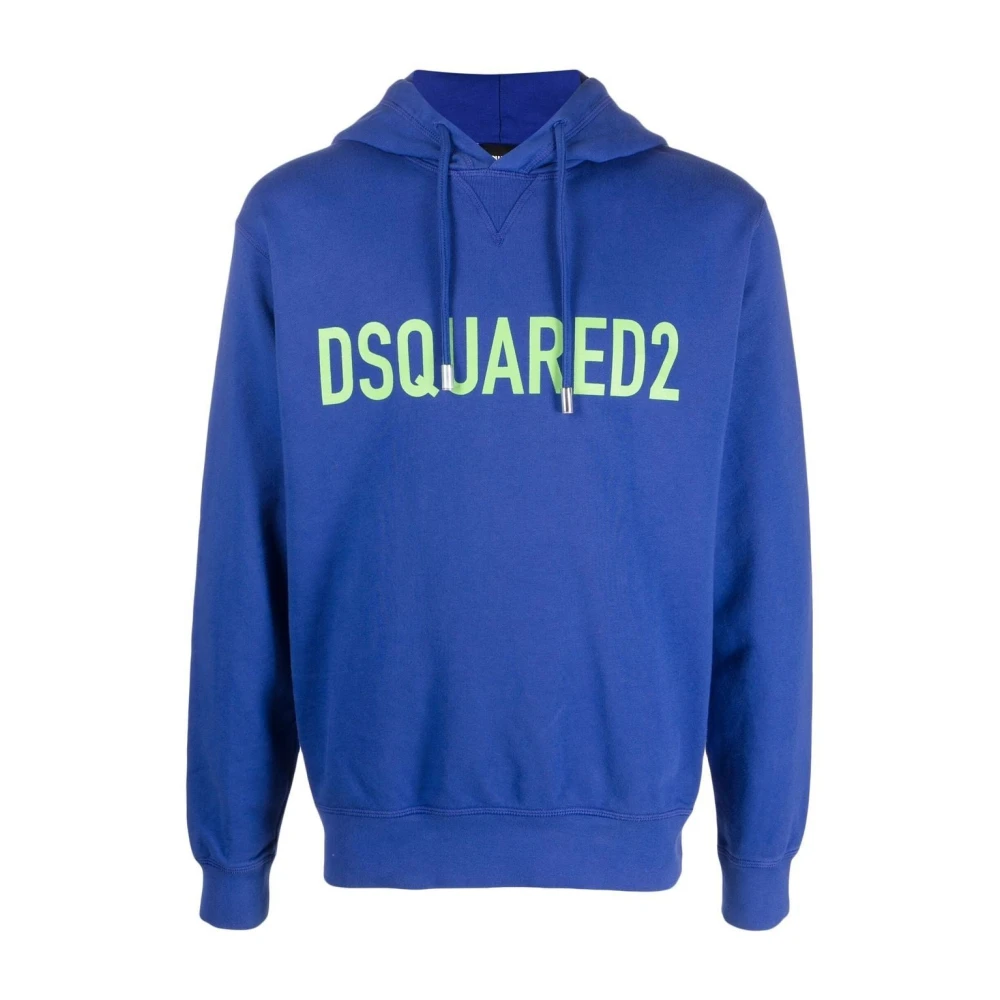 Dsquared2 Men's Blue Casual Jumper Hoodie Cotton - Hoodies - 2XL - Sweatshirts & Hoodies