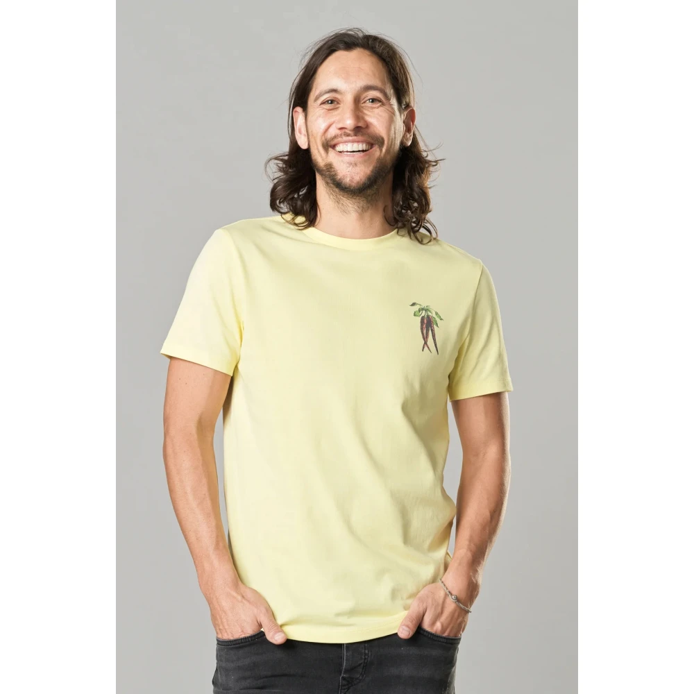 Kultivate Chili Print T-shirt Yellow Heren