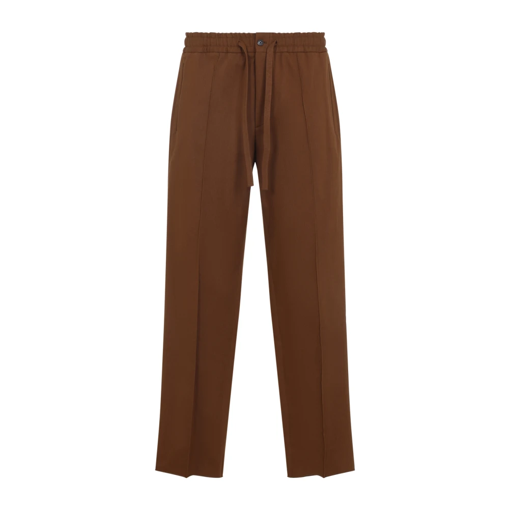 Valentino Brown Straight Trousers - Male - Straight Trousers - L - Trousers