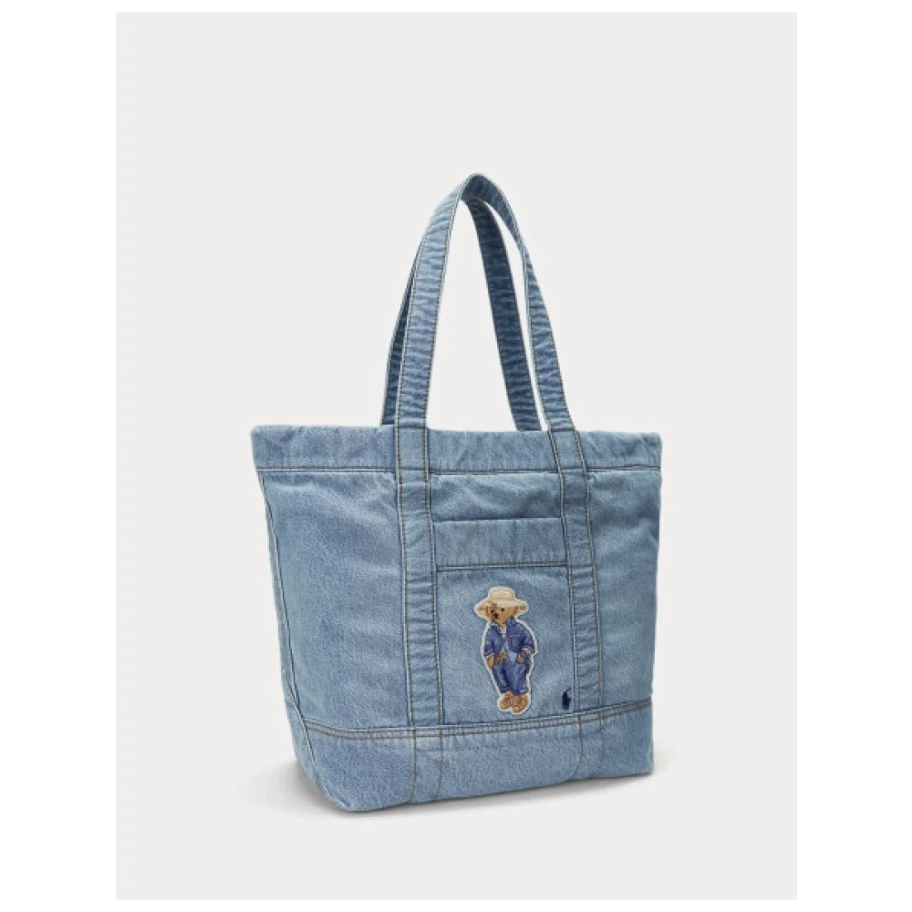 Polo Ralph Lauren Denim Polo Bear Schoudertas Blue Dames