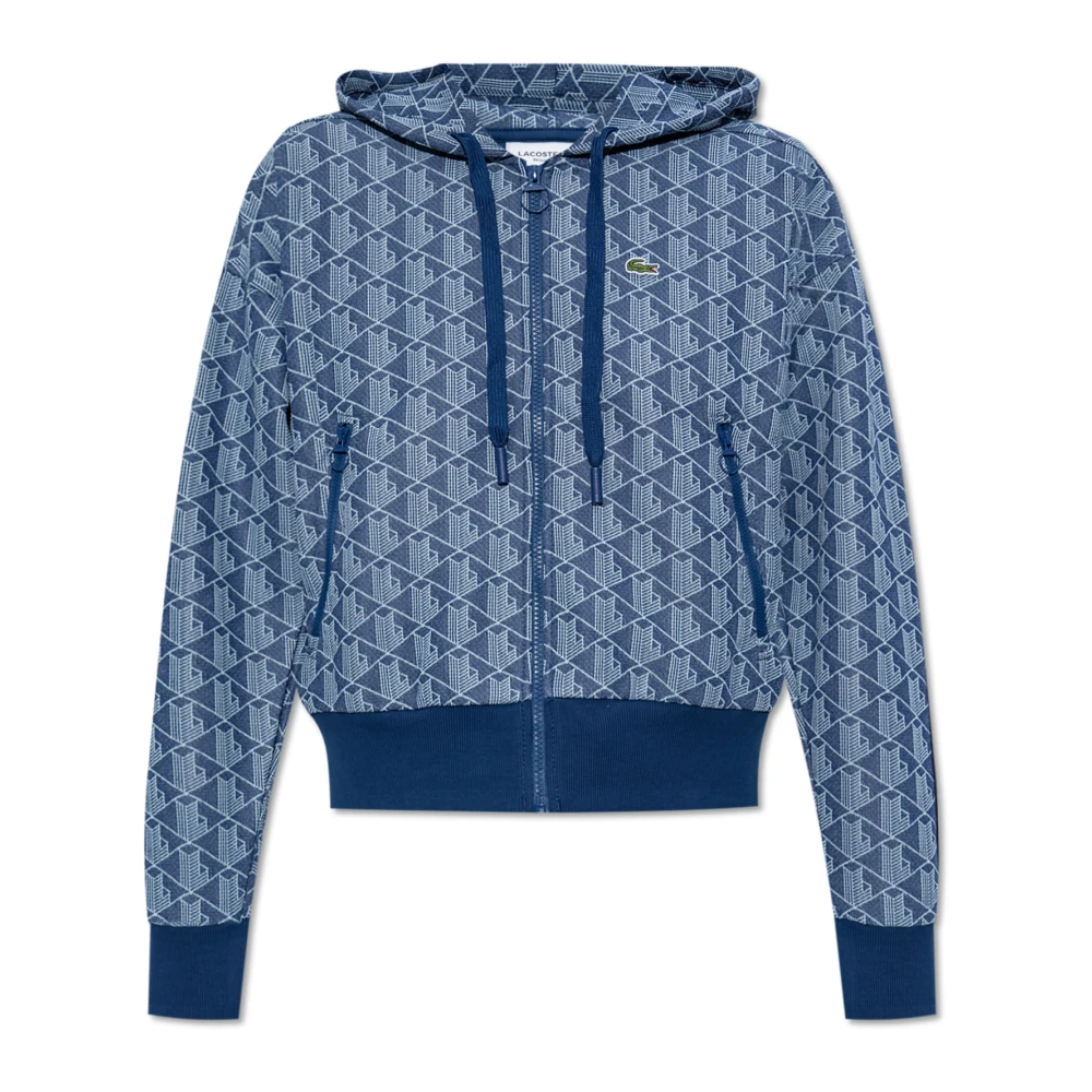 Lacoste Sweatshirt med Monogram Blue, Dam