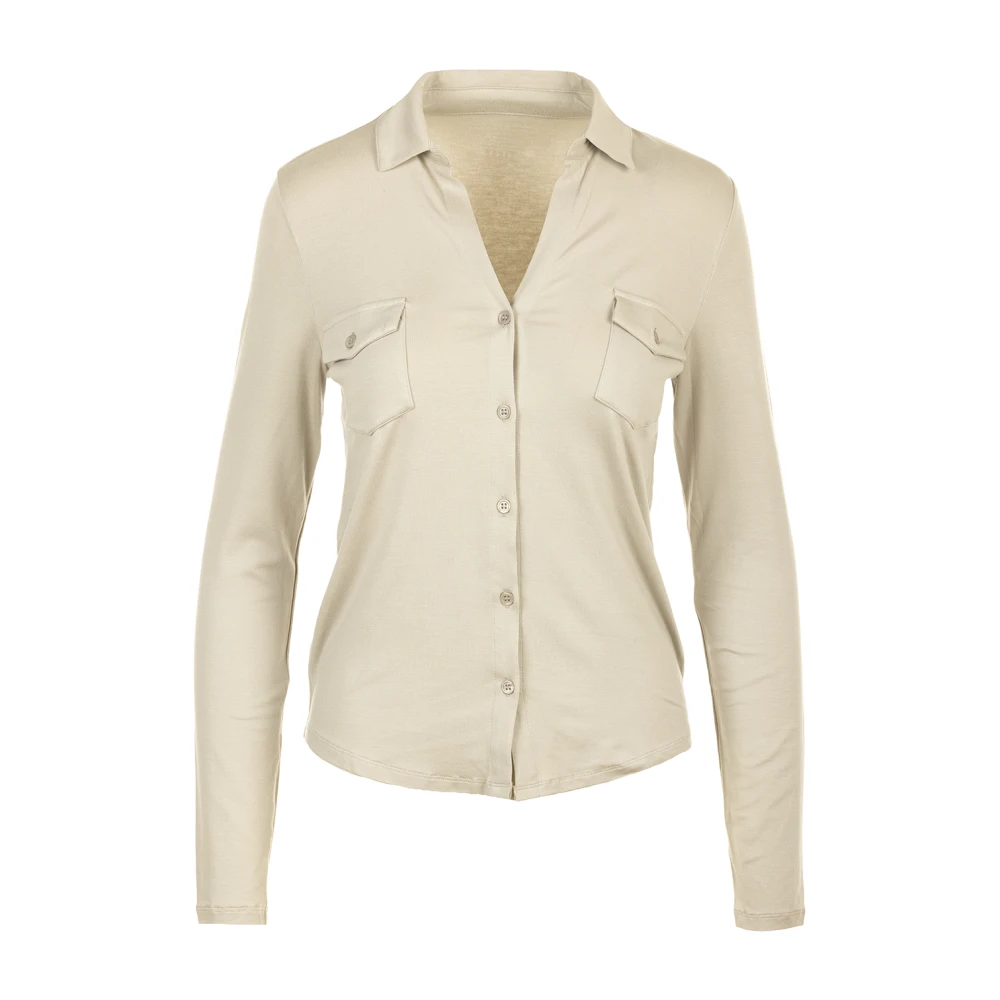 Majestic filatures Anna Shirt Collectie Beige Dames