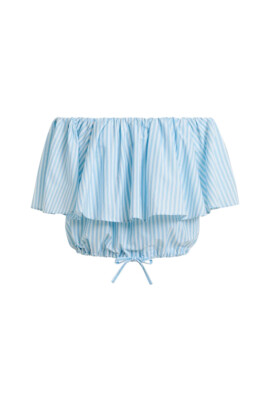 stribet-off-shoulder-bluse-i-bla-hvid