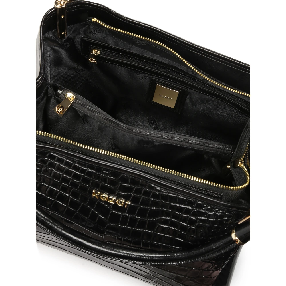 Kazar Zwarte grote schoudertas Black Dames