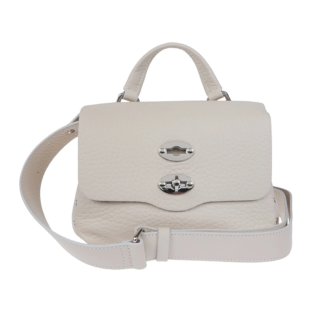 Zanellato Witte leren luiertas met draaislot White Dames