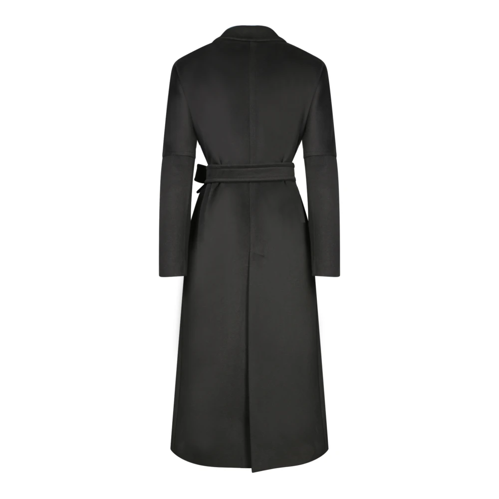 Blanca Vita Zwarte Wollen Jas Elegante Stijl Black Dames