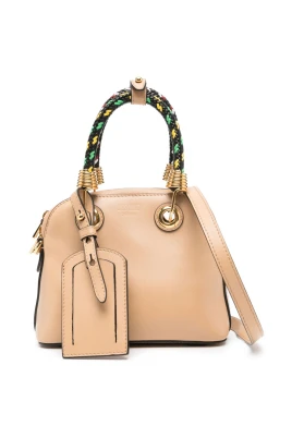 Beige Topphandtag Axelväska