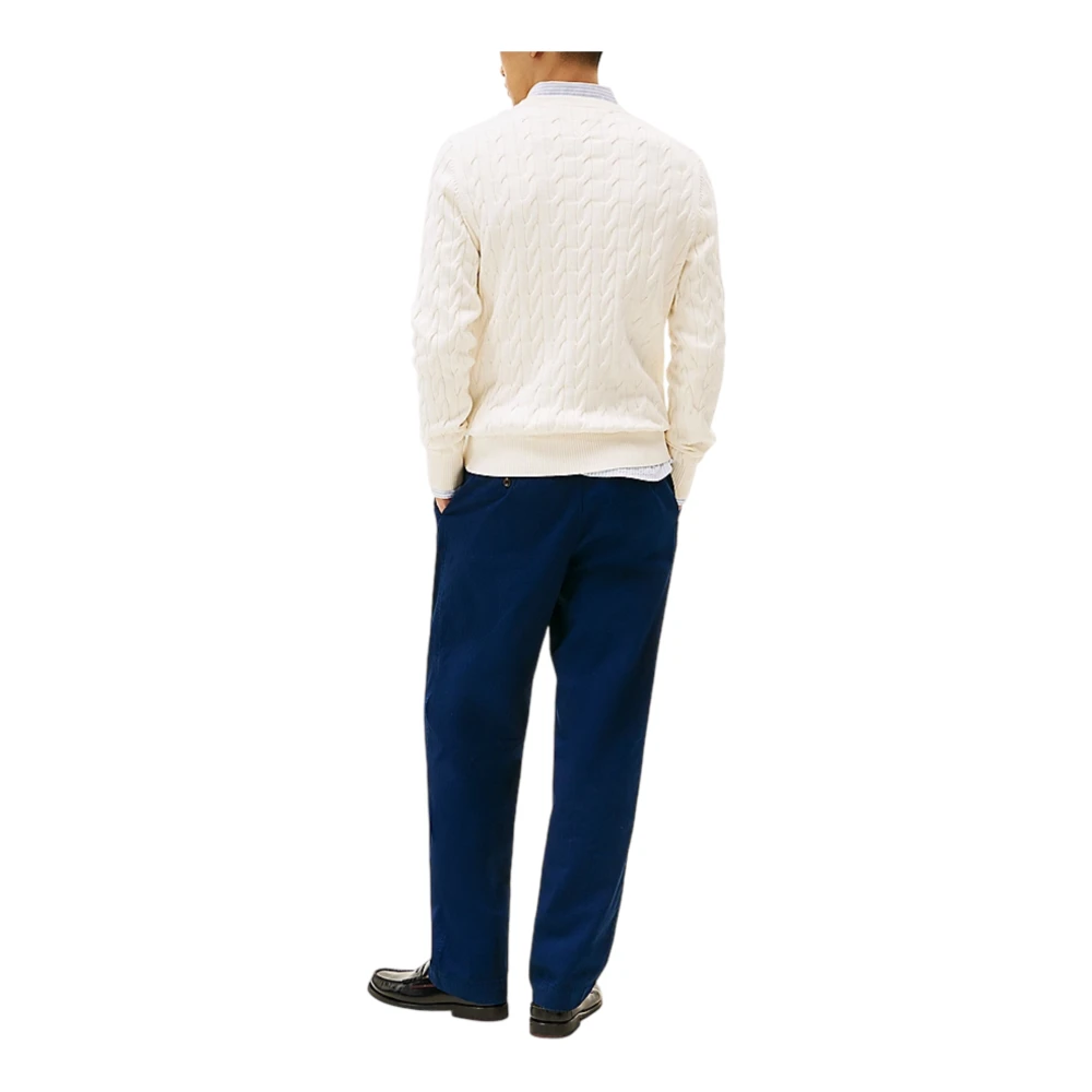 Tommy Hilfiger Katoenen kabeltrui White Heren