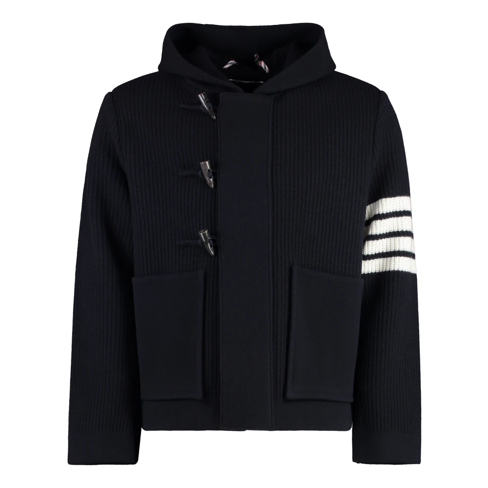 Thom Browne Hoodie Vest met Driekleurig Detail Blue Heren