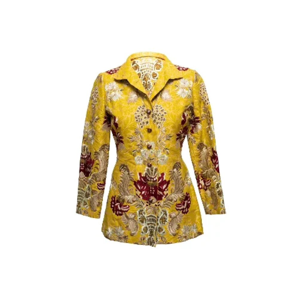 Oscar De La Renta Pre-owned Fabric outerwear Yellow Dames