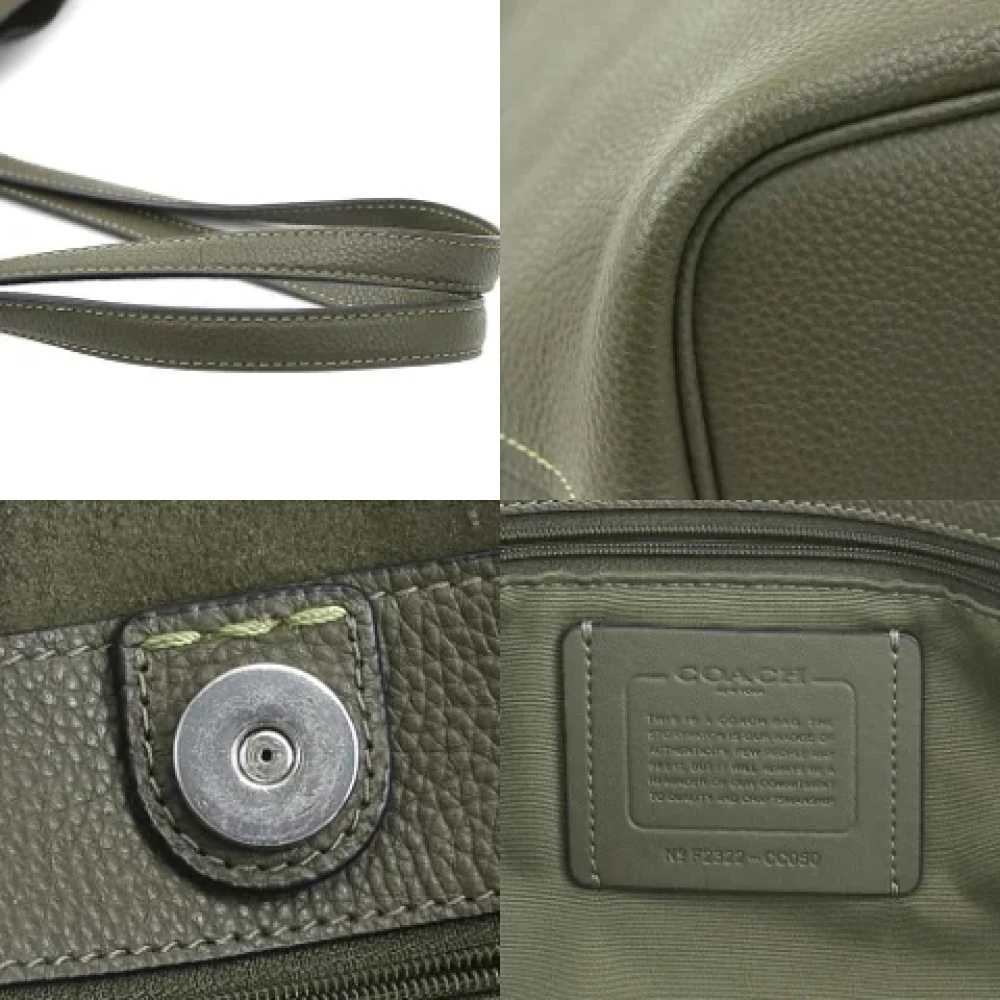 Coach Pre-owned Leather shoulder-bags Green Dames