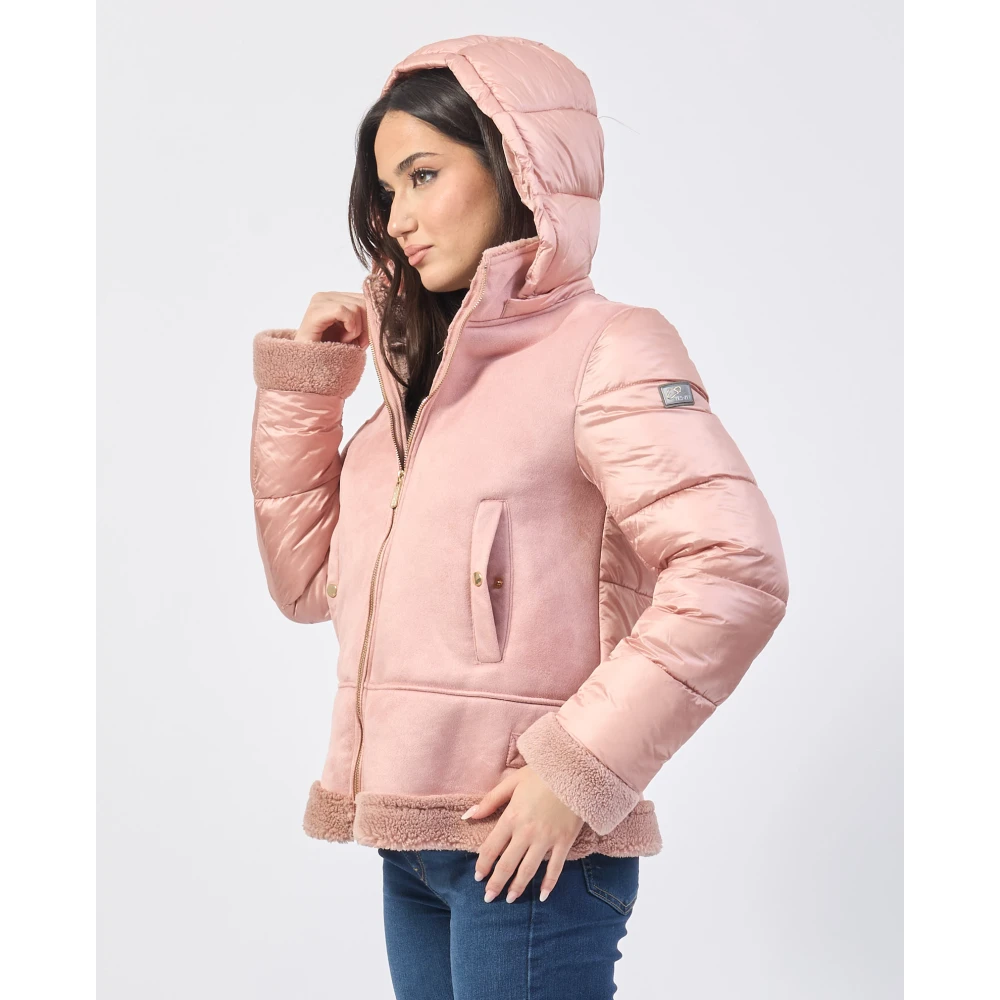 YES ZEE Roze Winterjas voor Vrouwen Pink Dames