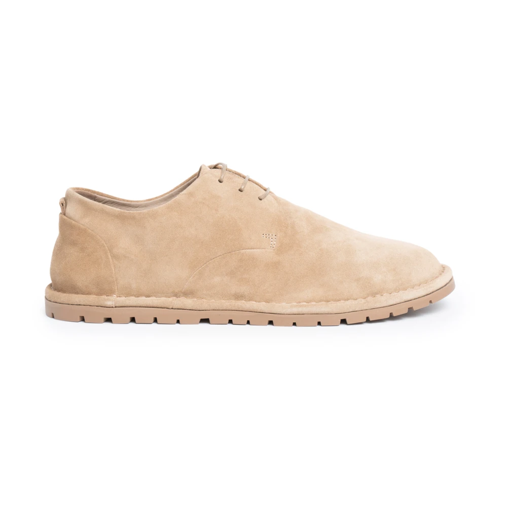 Marsell Men's Beige Lace-Up Flat Shoes