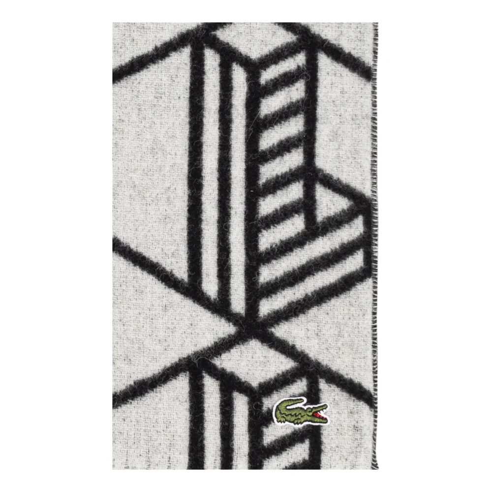 Lacoste Wollen sjaal Gray Heren