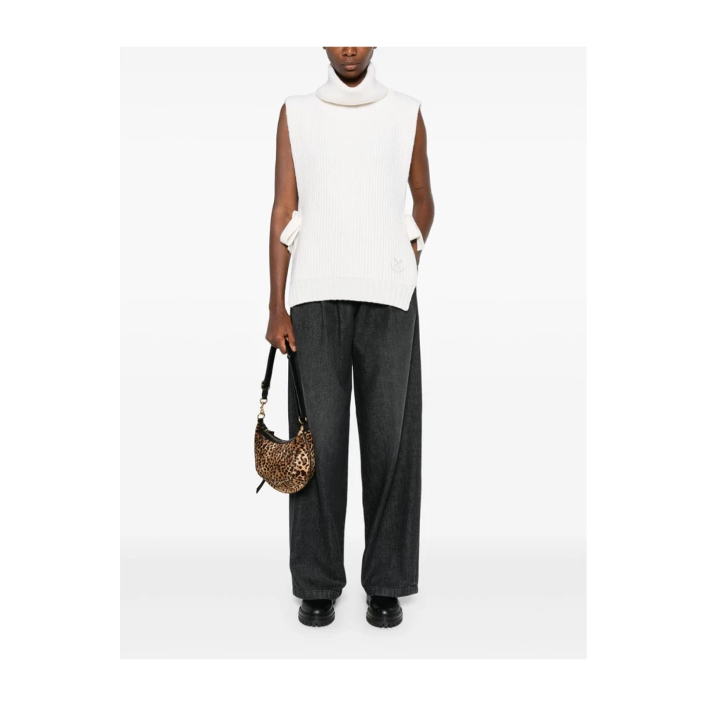 Golden Goose Zwarte Wijde Pijp Jeans Aw24 Black Dames