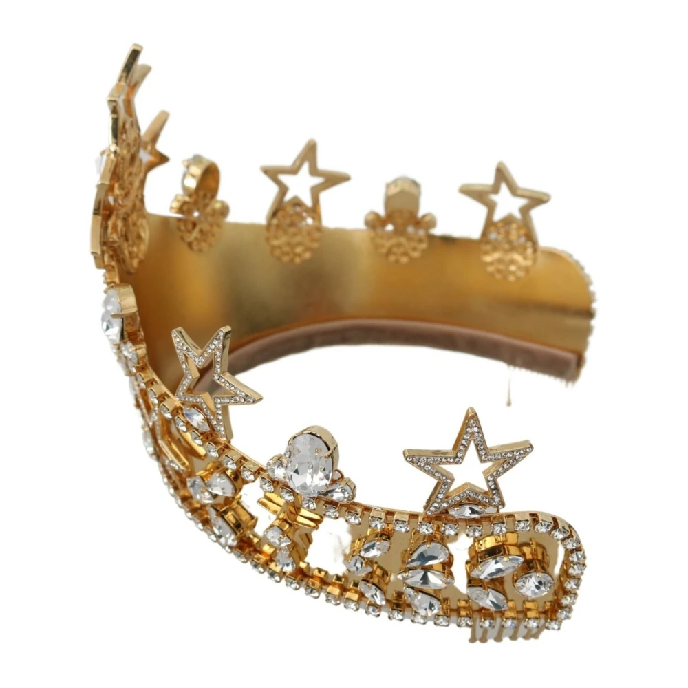 Dolce & Gabbana Koninklijke Kristal Gouden Tiara Yellow Dames