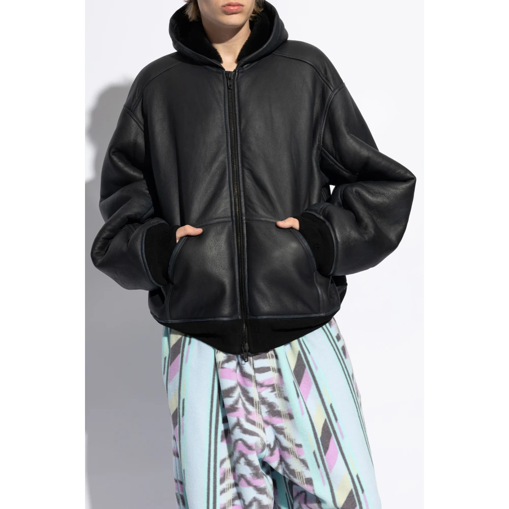 Balenciaga Leren jas Black Heren