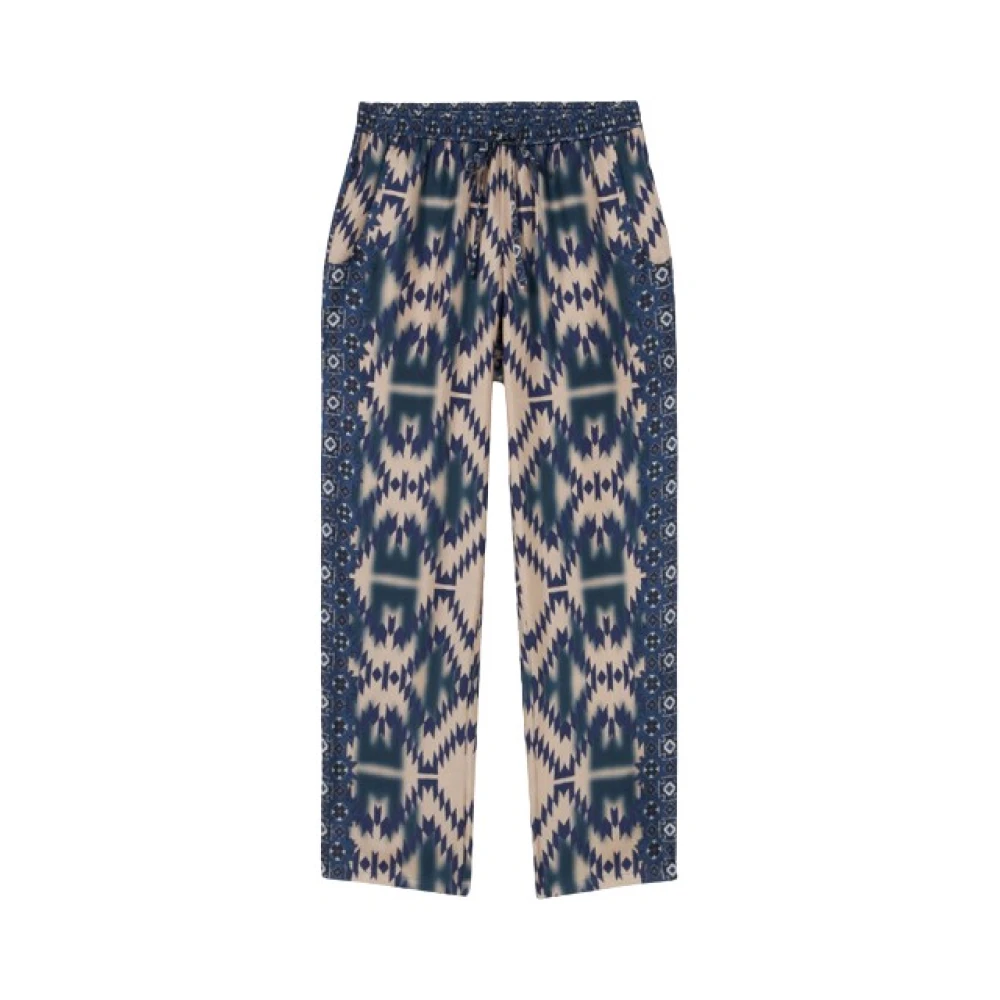 Pierre-Louis Mascia Geometrische wijde broek in blauw Multicolor Dames