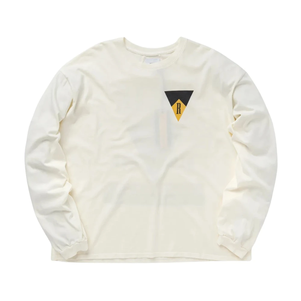 Rhude Blood And Mud Long Sleeve Tee White Heren