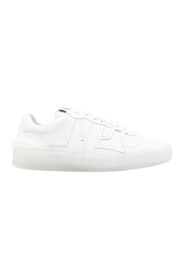 Baskets en argile en cuir blanc