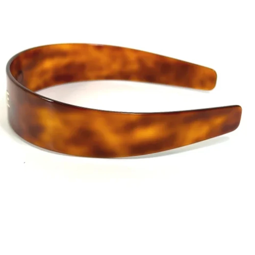 Celine Vintage Pre-owned Fabric hair-accessories Brown Dames