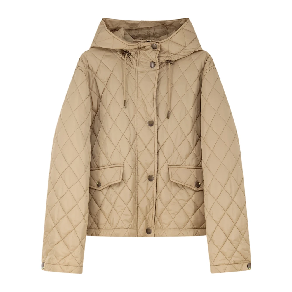 Burberry Women's Beige Jackets - Winter Jackets - L - Jackets