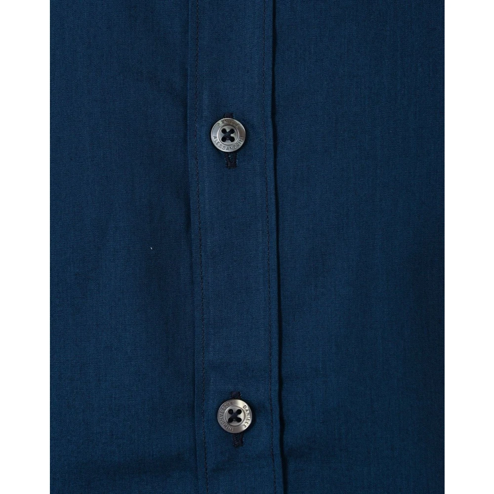 Daniele Alessandrini Casual Katoenen Shirt met Elastaanmix Blue Heren