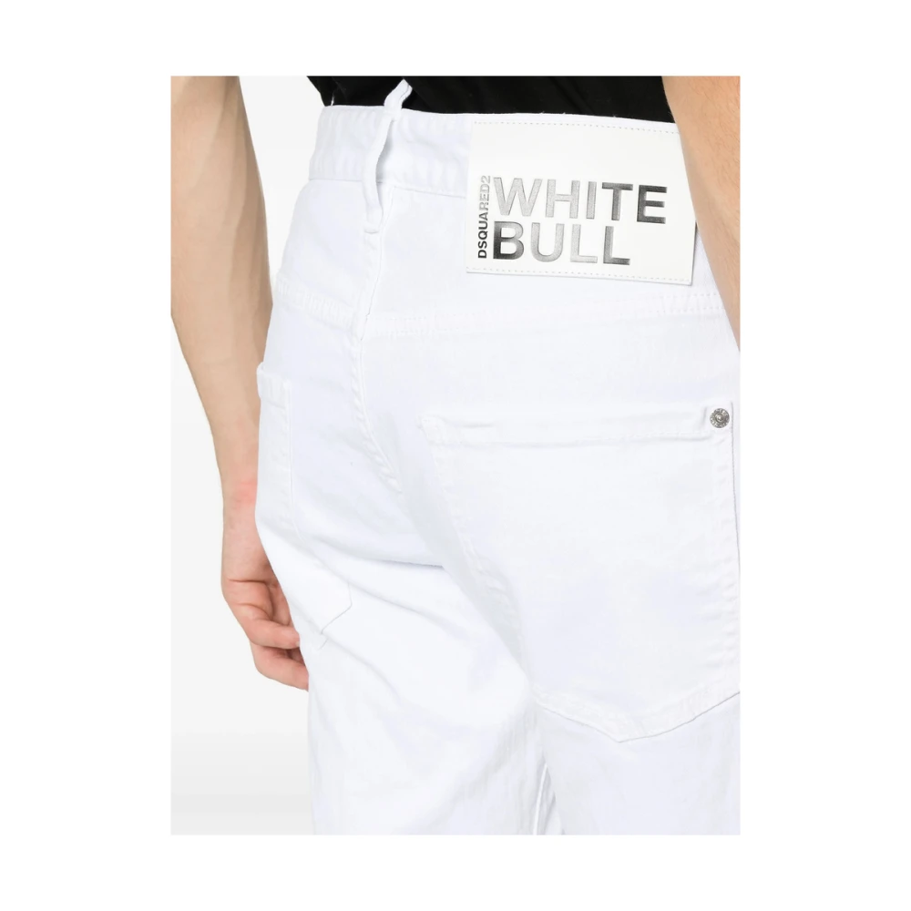 Dsquared2 Witte Slim Fit Denim Jeans White Heren