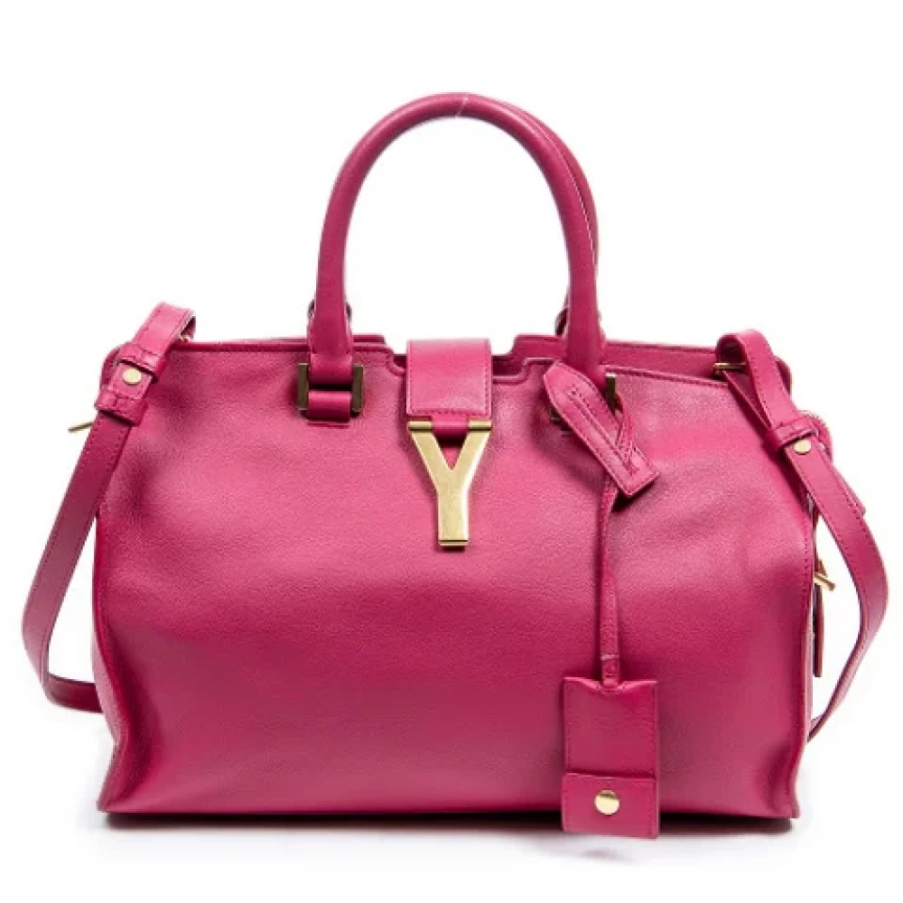 Yves Saint Laurent Vintage Pre-owned Leather handbags Pink Dames