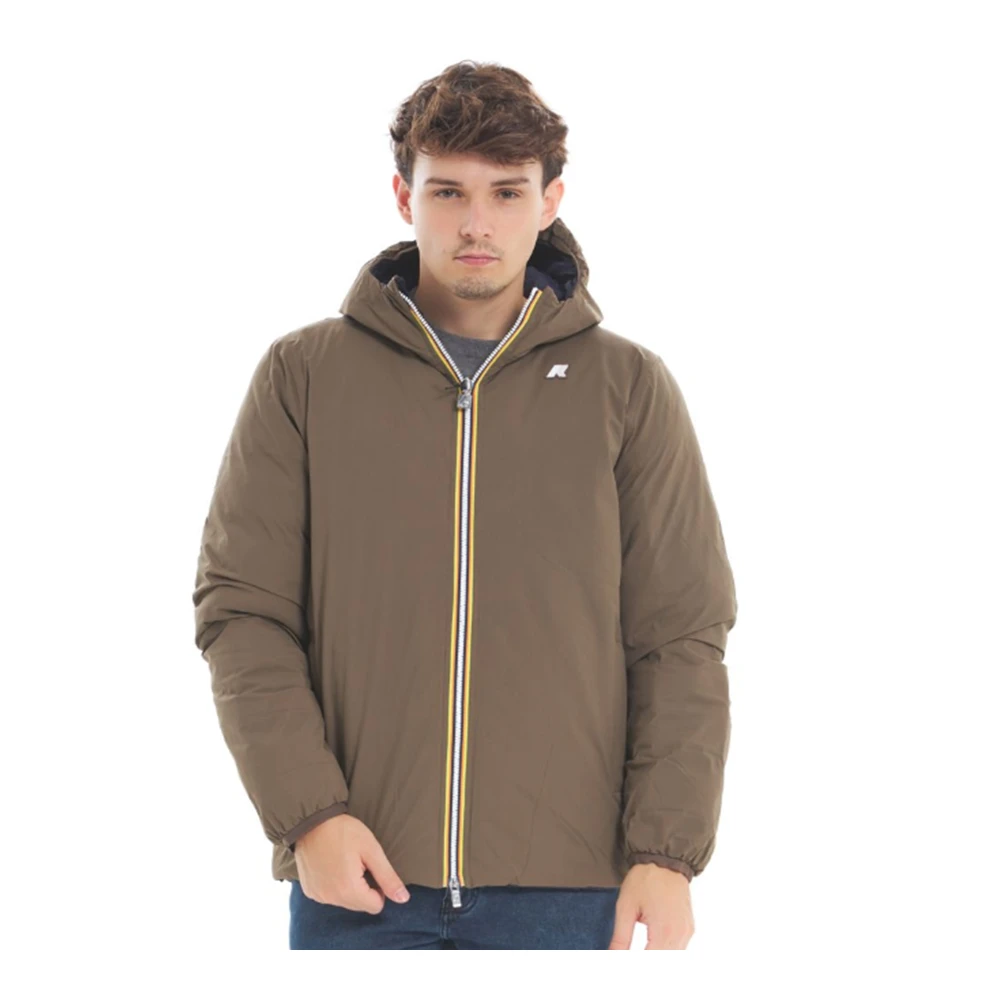 K-way Omkeerbare Thermojas Bruin Blauw Brown Heren