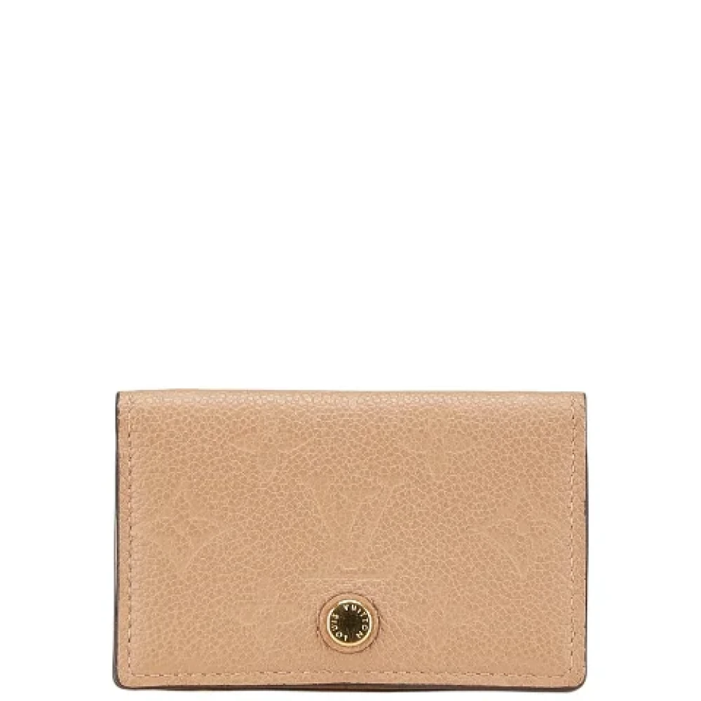 Louis Vuitton Vintage Pre-owned Leather wallets Beige Dames