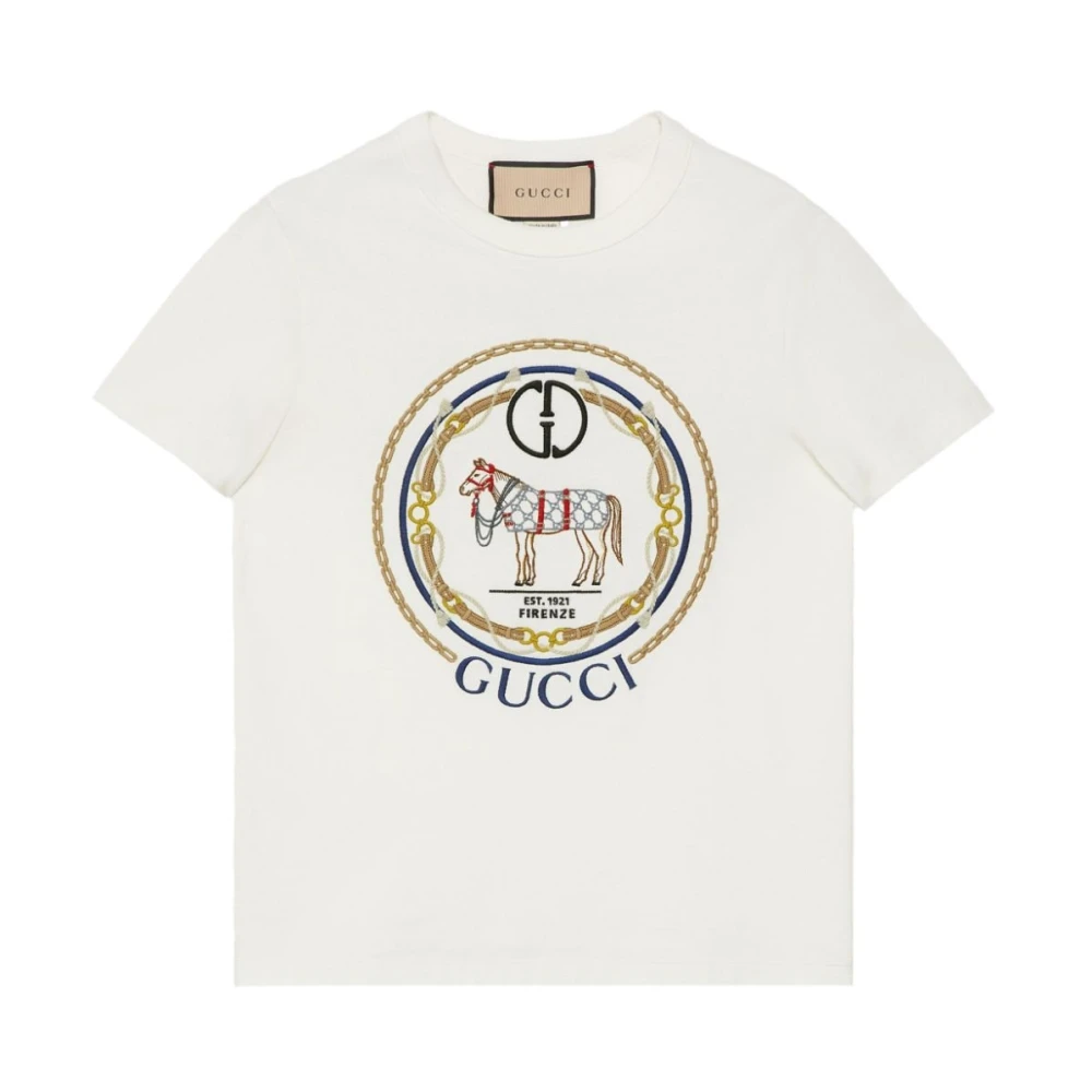 Gucci Logo T-shirts en Polos Beige Dames