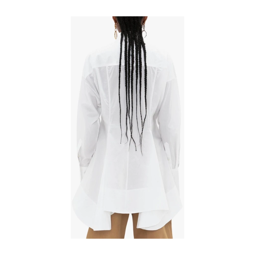 JW Anderson Wijdvallende Tuniek met Gedrapeerde Inzetstukken White Dames