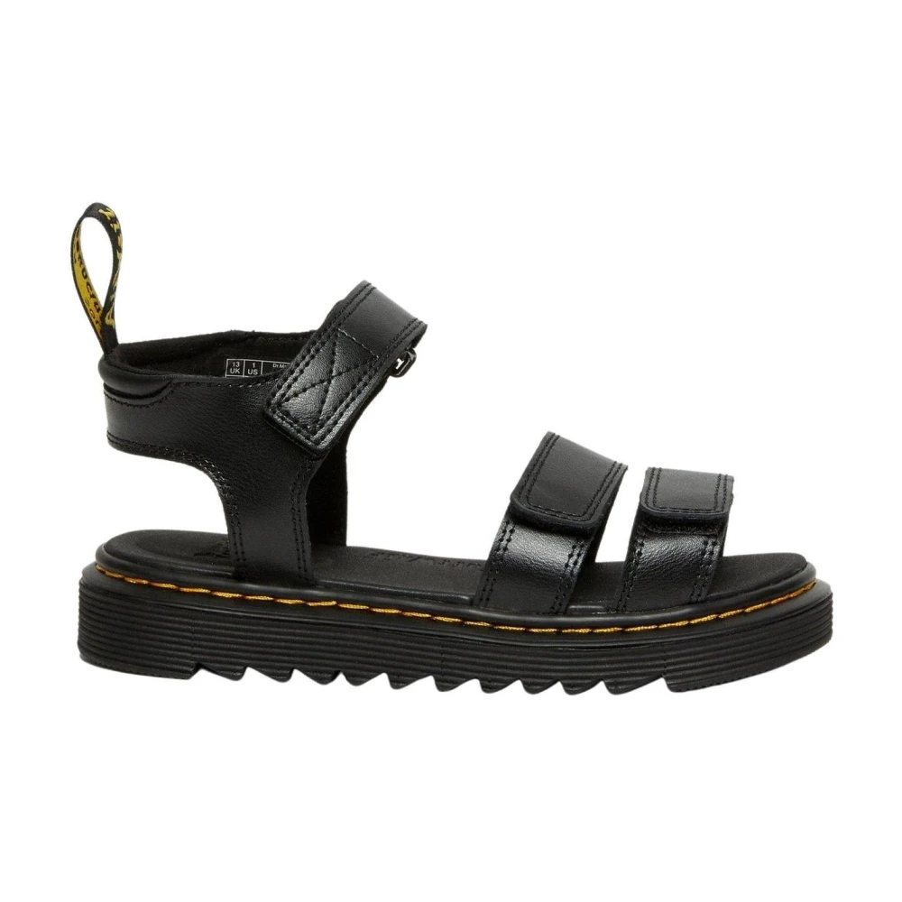 Dr. Martens Girls Black Kids Sandals, 32 Eu, Leather T Lamper Sandals