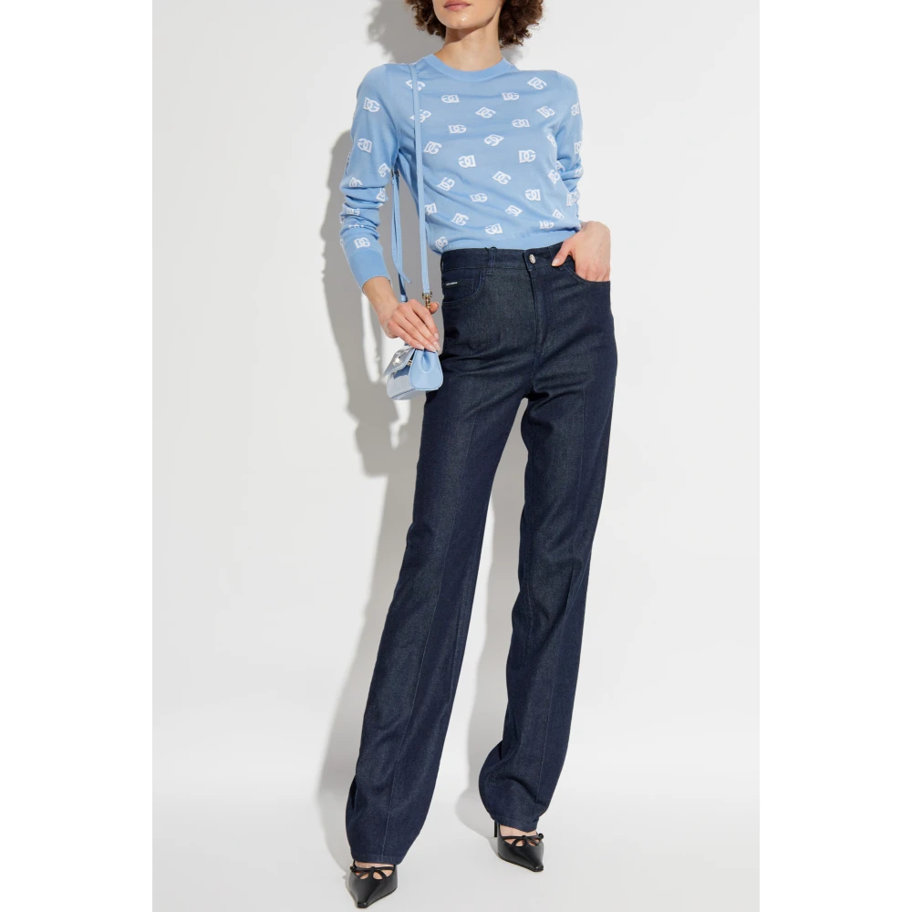 Dolce & Gabbana Trui met logo Blue Dames