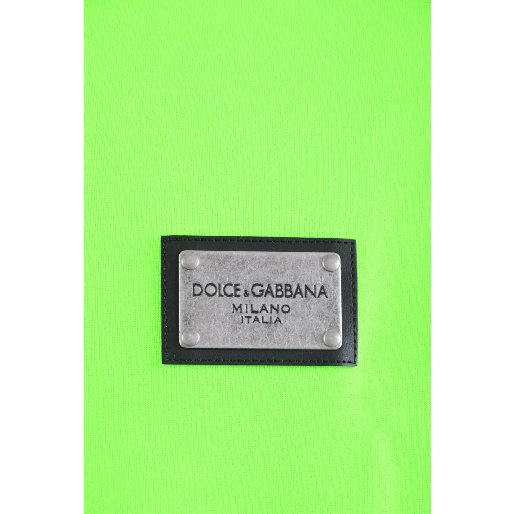 Dolce & Gabbana Heren Fluor Hoodie Green Heren